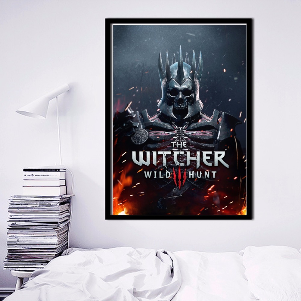 Witcher 3 Game Vintage Canvas Art Print Painting Poster Room Home Wall Picture No Frame - 3