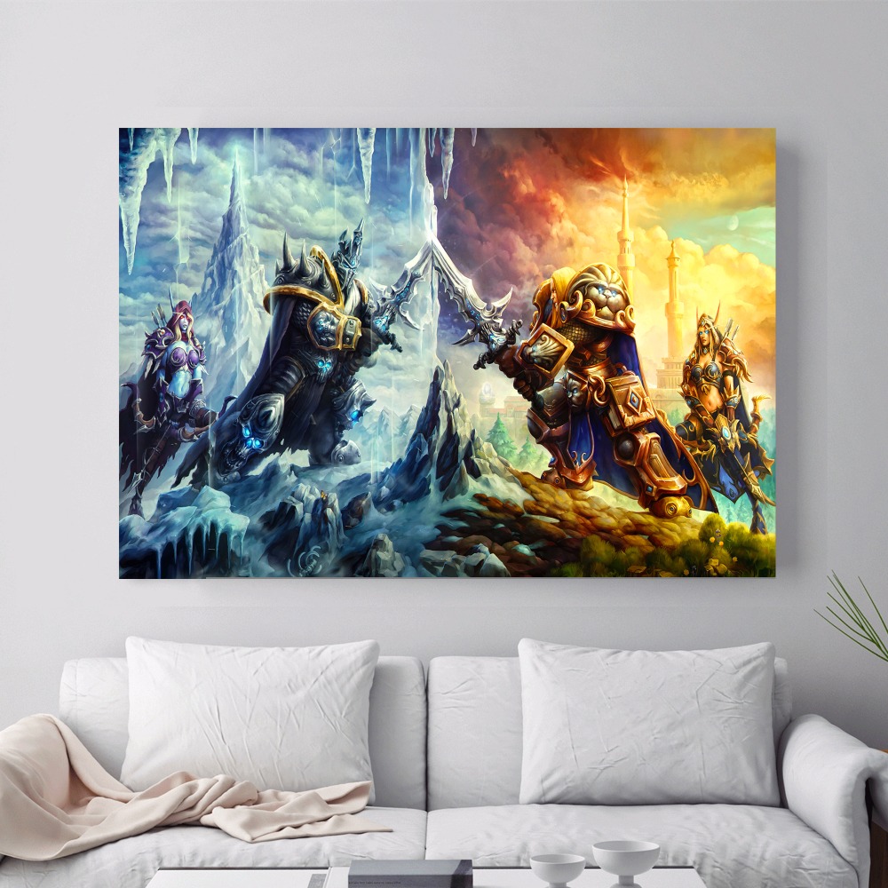 World Warcraft Watercolor Canvas Art Print Painting Poster Wall No Frame - 2