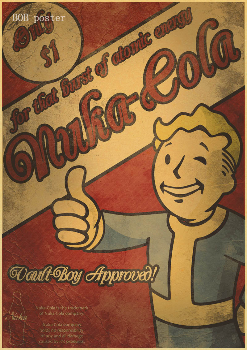 Vintage Posters Rock Fallout Game Wall Home Retro Poster Paintings Prints - 3
