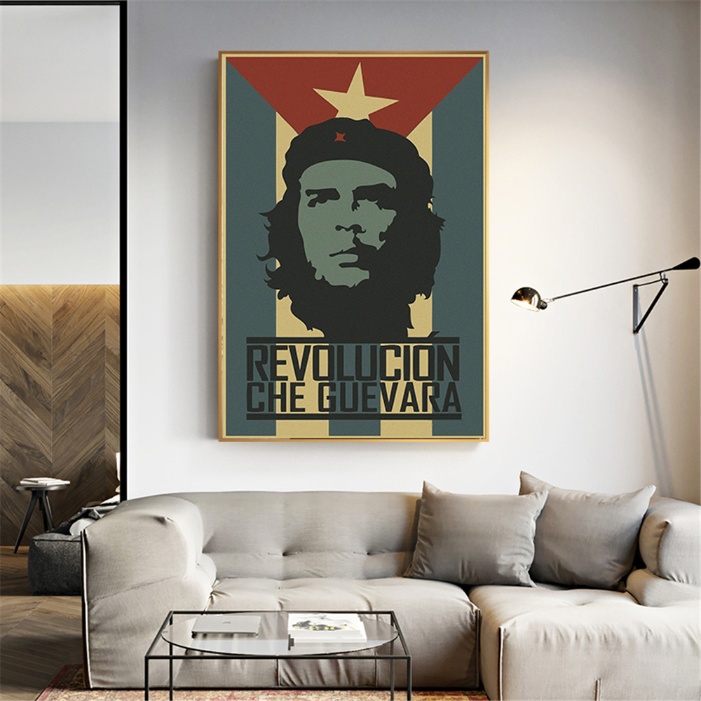Che Guevara Character Retro Posters Nostalgic Old Bar Decorative Canvas Painting Art Picture Vintage Wall - 4