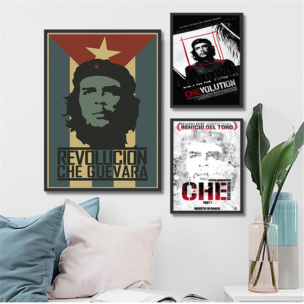 Che Guevara Character Retro Posters Nostalgic Old Bar Decorative Canvas Painting Art Picture Vintage Wall - 3