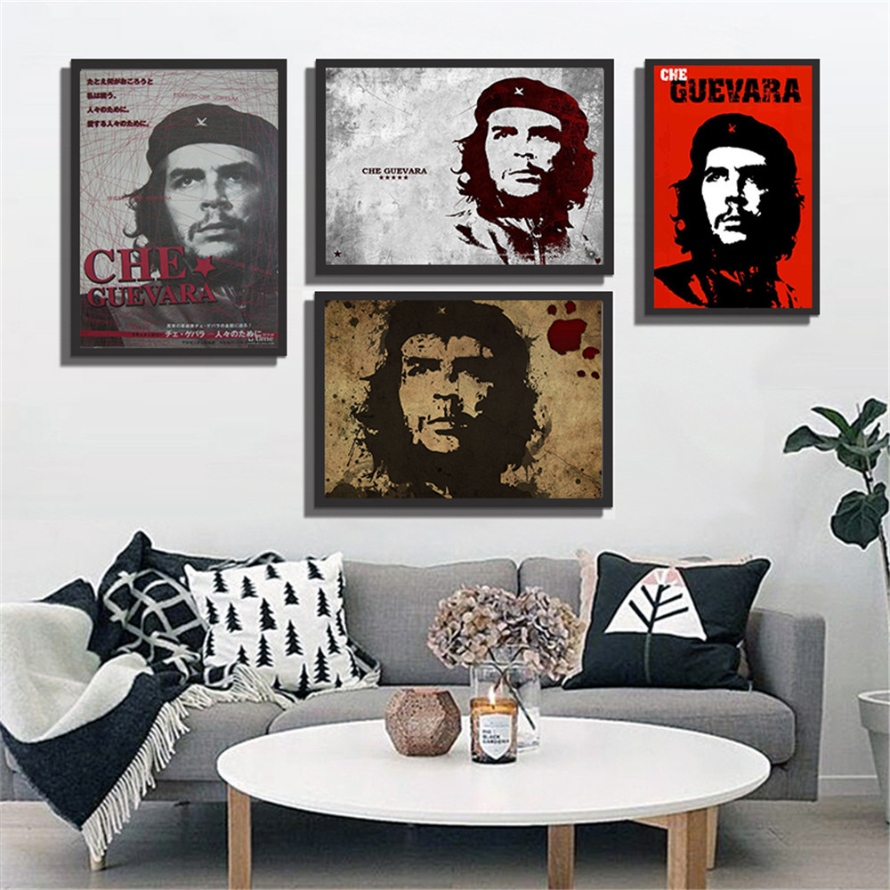 Che Guevara Character Retro Posters Nostalgic Old Bar Decorative Canvas Painting Art Picture Vintage Wall - 2
