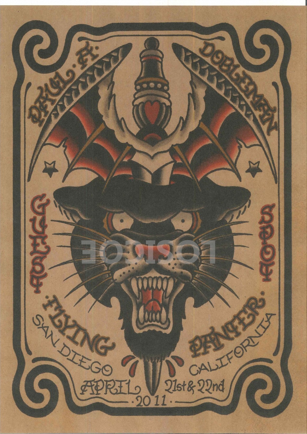 Vintage Old Shool Tattoo Posters Kraft Paper Painting Wall Sticker Antique Home 30x42 Cm - 2