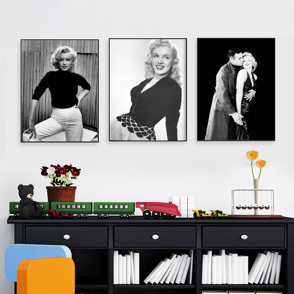 Marilyn Monroe Retro Vintage Wall Art Silk Prints Poster Paintings Living Room No Frame - 3