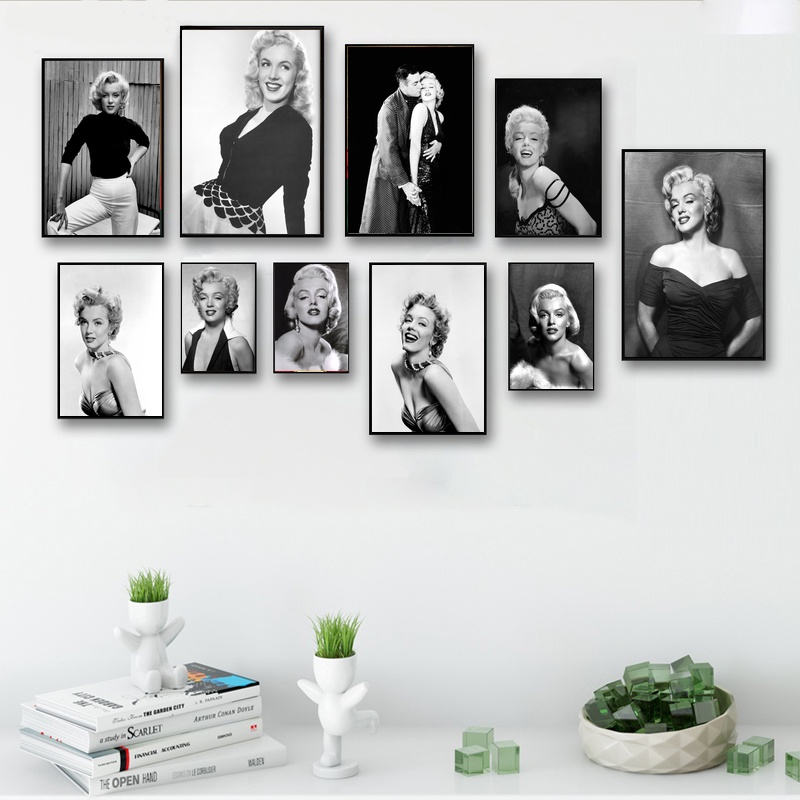 Marilyn Monroe Retro Vintage Wall Art Silk Prints Poster Paintings Living Room No Frame - 2