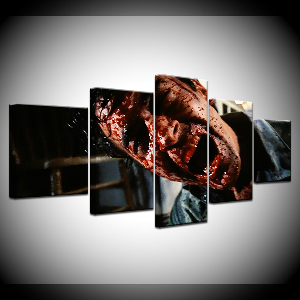 5 Panel Modular Vintage Horror Moive American Psycho Print Poster Blood Canvas Painting Home Art Picture Living Room - 6