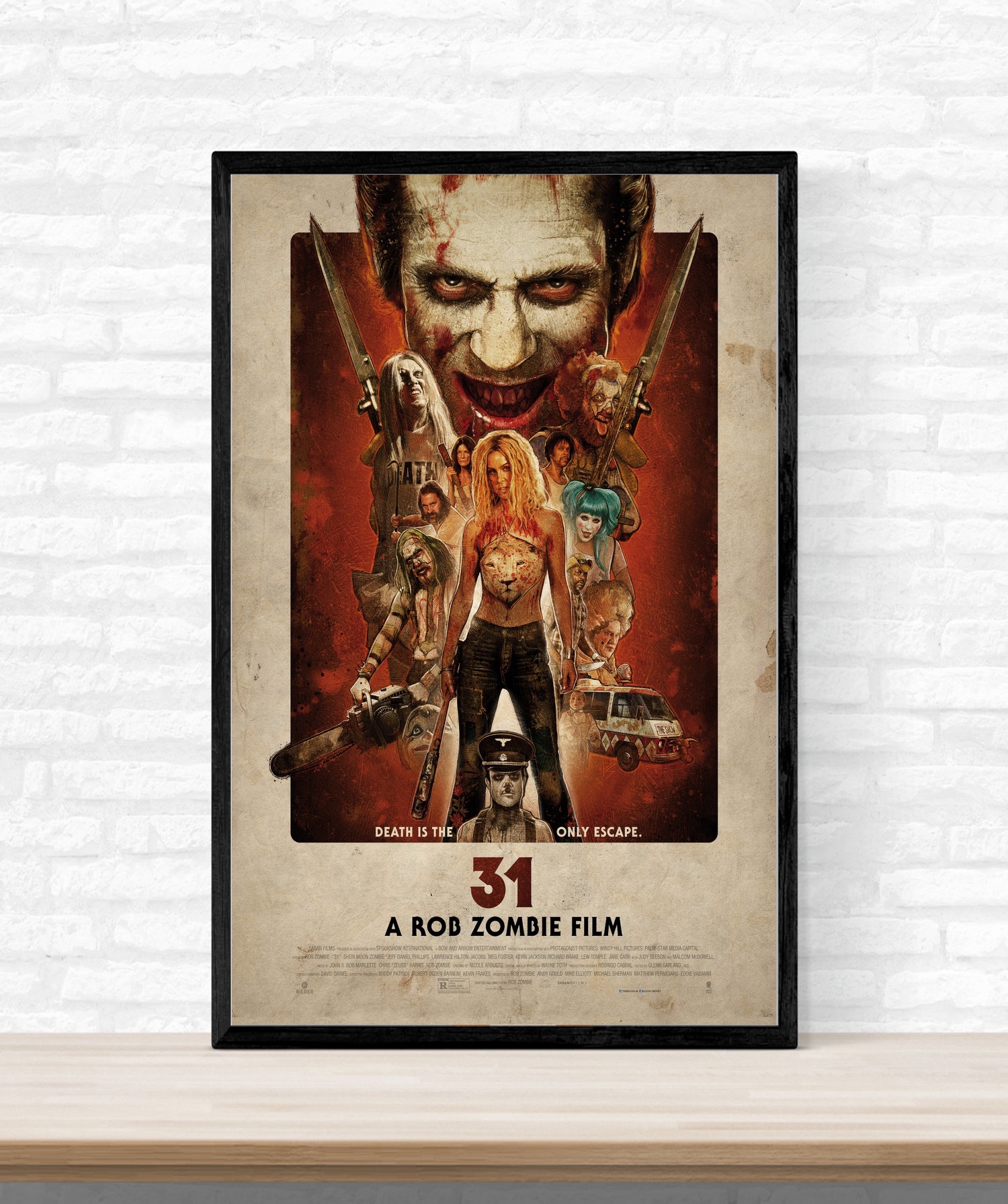A Rob Zombie Film 31 Horror Vintage Art Silk Poster Home 12x18 24x36inch - 4