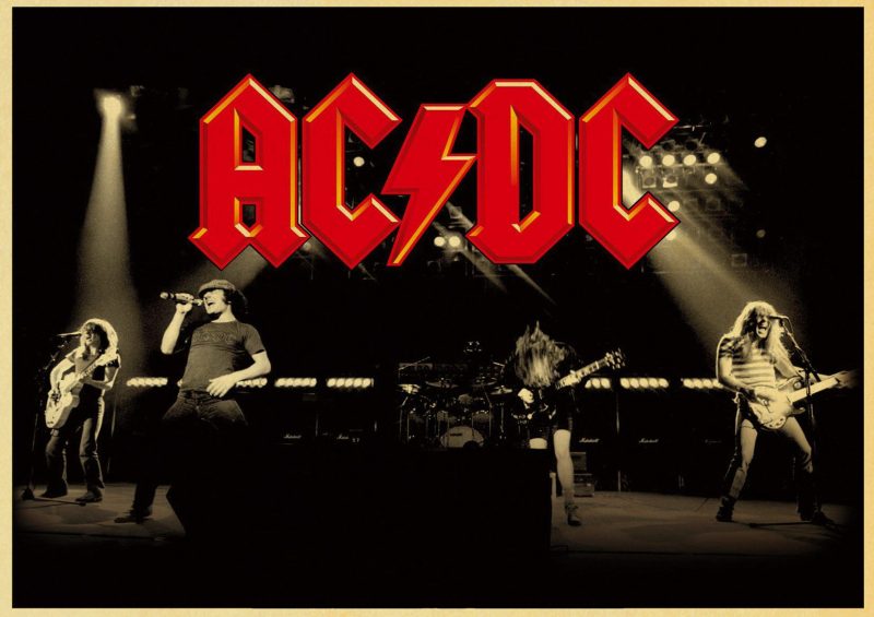 Acdc Rock Band Vintage Kraft Paper Wall Poster For Home Decor ...