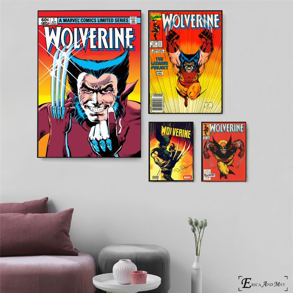 Wolverine Vintage Comic Artwork Posters Prints Wall Art Decorative Picture Canvas Painting - 5