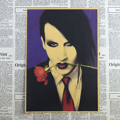 Vintage Poster Marilyn Manson Retro Rock Wall Sticker Living Room Art Painting 3021cm - 3