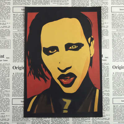 Vintage Poster Marilyn Manson Retro Rock Wall Sticker Living Room Art Painting 3021cm - 2