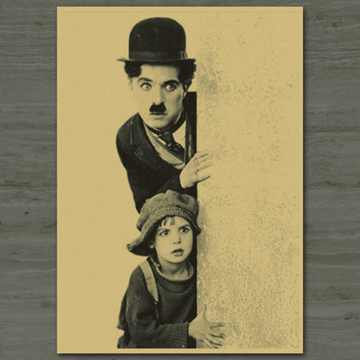 Retro Poster Vintage Paper Theatre Charles Chaplin Nostalgic Advertising Posters Decorative Painting - 6