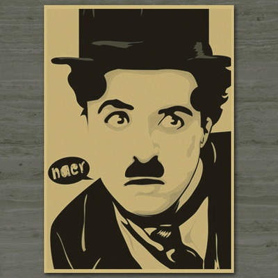 Retro Poster Vintage Paper Theatre Charles Chaplin Nostalgic Advertising Posters Decorative Painting - 3