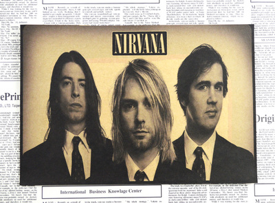 Vintage Super Rock Band Nirvana Kurt Cobain Cudi Poster Home Bar Retro Kraft Paper Wall Sticker 3021cm - 3