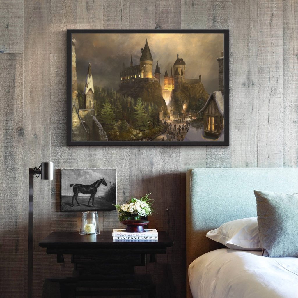Hogwarts Castle Wall Art Canvas Potter Poster Oil Painting Prints