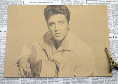 Vintage Paper Retro Poster Rock Roll Music Posters Elvis Presley Personalised Room Wall Sticker 3021cm - 5