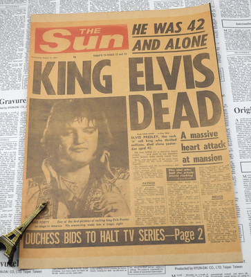 Vintage Paper Retro Poster Rock Roll Music Posters Elvis Presley Personalised Room Wall Sticker 3021cm - 3