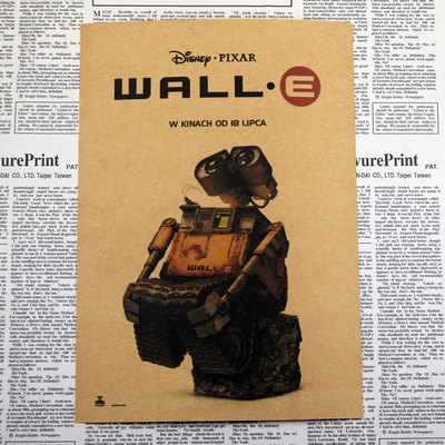 Real Vintage Retro Paper Poster Wall-e Eve Postershome Painting 3021cm - 4