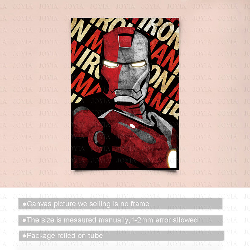 Superhero Iron Posters Prints Abstract Retro Canvas Print Vintage Bedroom Marvel Hero Wall Picture - 2