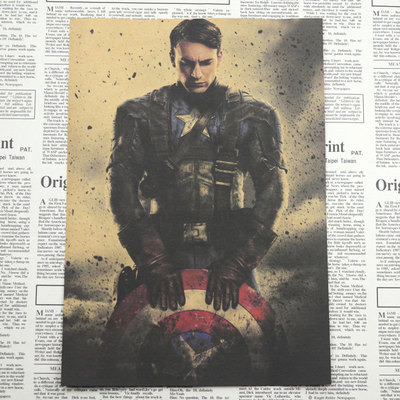 Vintage Posters Captain America Civil War Retro Poster Superhero Moive Home Wall Stickers Rooms 3021cm - 4