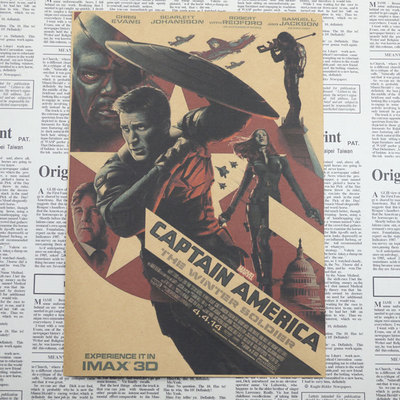 Vintage Posters Captain America Civil War Retro Poster Superhero Moive Home Wall Stickers Rooms 3021cm - 2