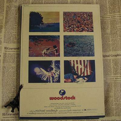 Woodstock Rock Music Festivalretro Craft Paper Decorative Painting Posters Poster Vintage - 5