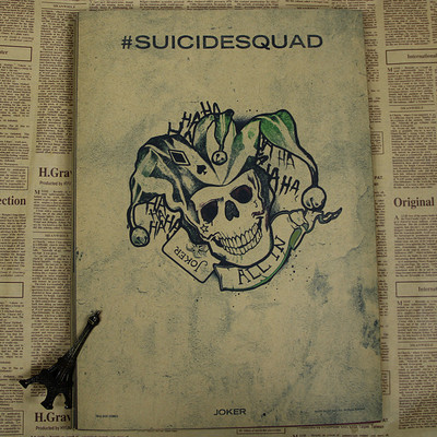 Home Vintage Retro Kraft Paper Batman Harley Quinn Squad Game Posters Bar Wall Picture Living Room - 6