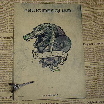 Home Vintage Retro Kraft Paper Batman Harley Quinn Squad Game Posters Bar Wall Picture Living Room - 4