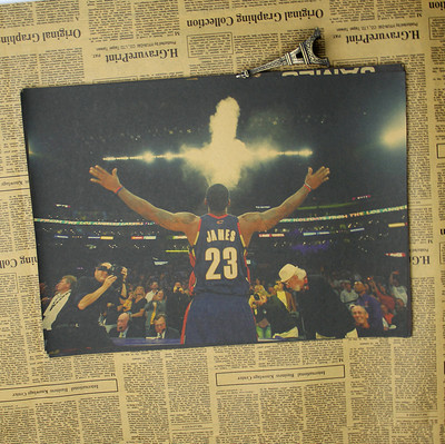 Vintage Paper Retro Poster - Lebron James Nba -posters Cudi Postervintage Home Wall Sticker - 4