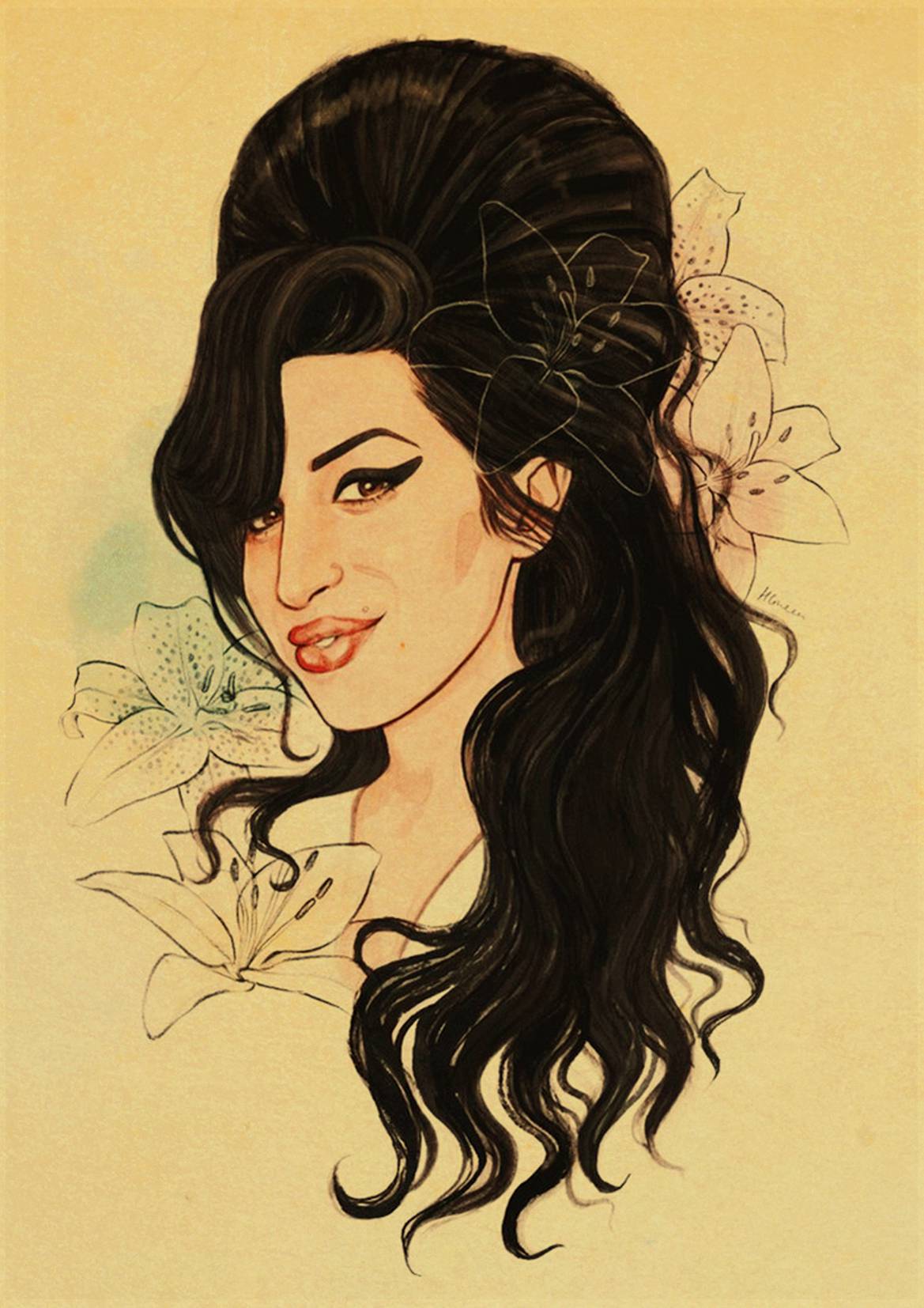 Amy Winehouse Singer Vintage Posters Kraft Paper Bar Decorative Wall Sticker Paintings - 6