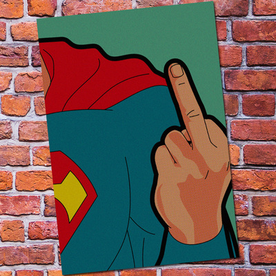 Vintage Paper Retro Poster - Superhero -posters Cudi Postervintage Home Wall Sticker - 4