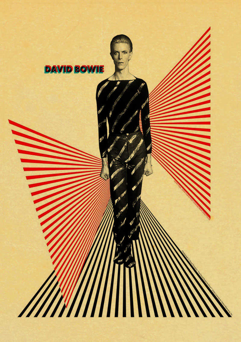 British Rock Singer David Bowie Retro Poster Vintage Wall Home Bar Cafe High Printing Drawing - 3