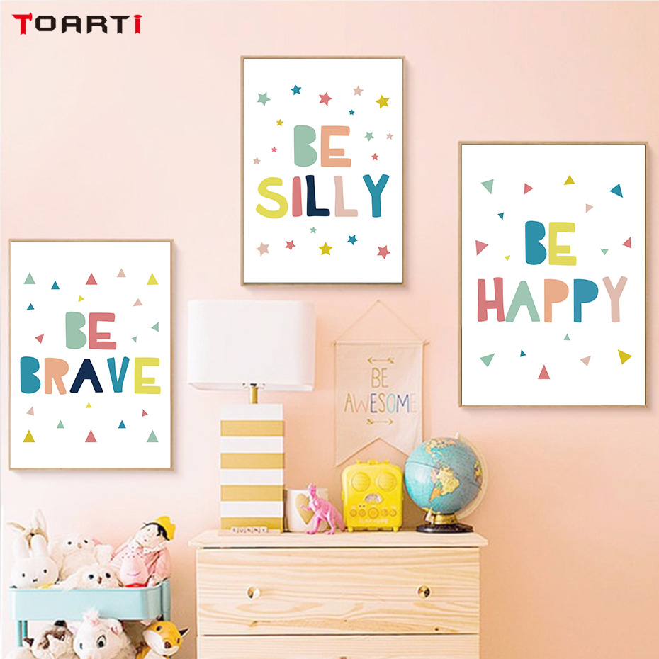 Inspiring Quotes Child Poster Minimalist Colorful Drawing Nursery Art Nordic Prints Kids Room Home Decoration Wall Picture Mural - 4