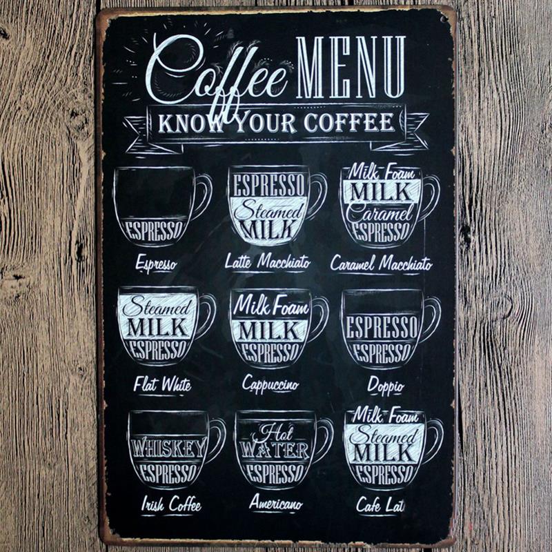 Coffee Metal Tin Sign Cafe Wall Vintage Poster Home Decorative Painting Restaurant Bar Shop - 2