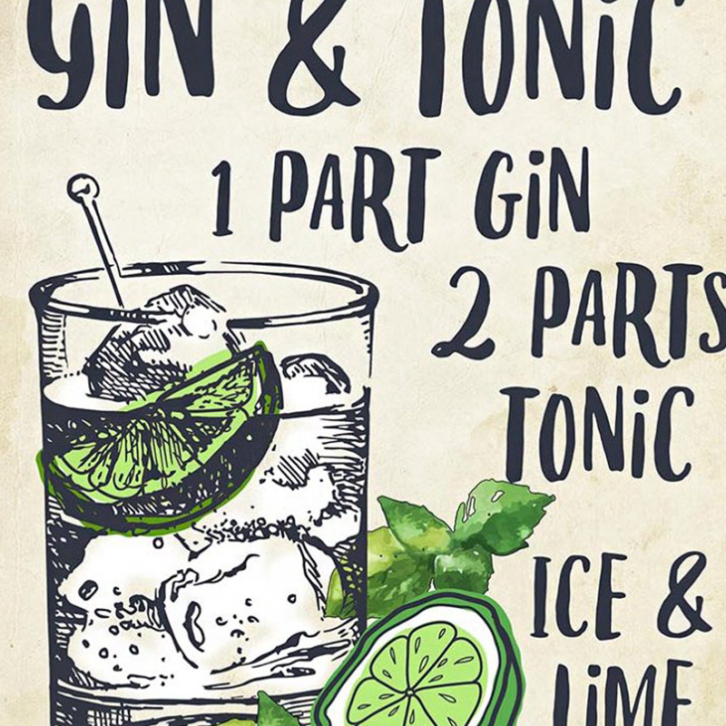 Cocktails Canvas Posters Bar Wall Art Print Cocktail Illustrations Painting Vintage Pictures Kitchen - 2