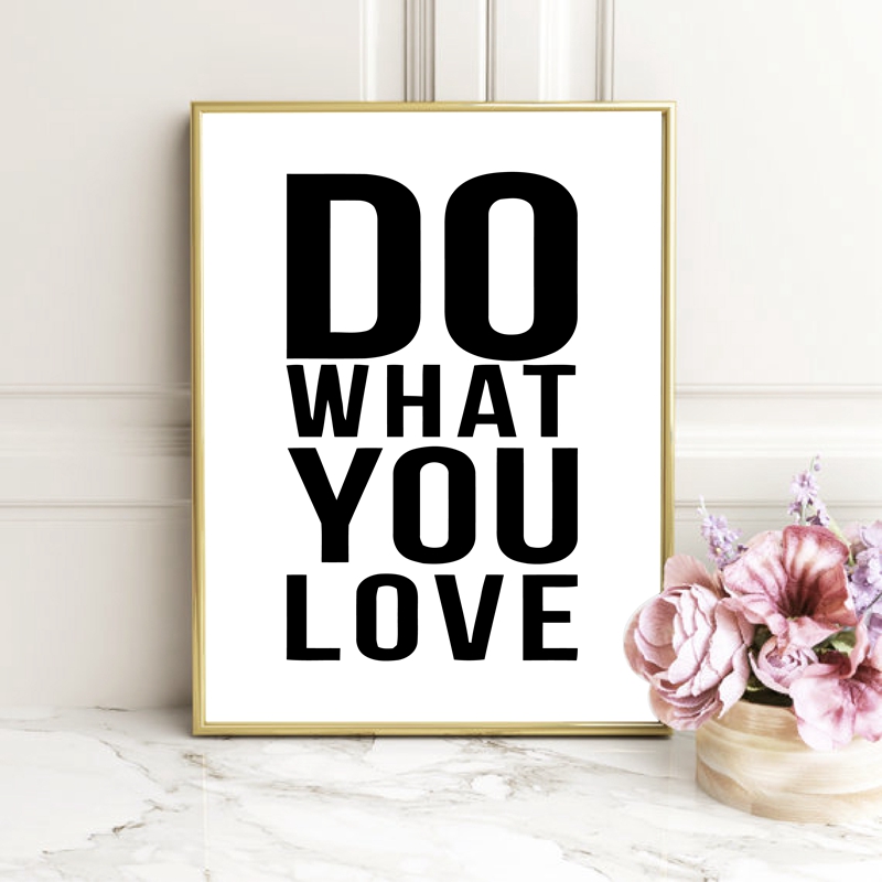 Do What You Love Minimalist Motivational Typography Quotes Poster Prints Vintage Picture Canvas Wall Art Home - 3