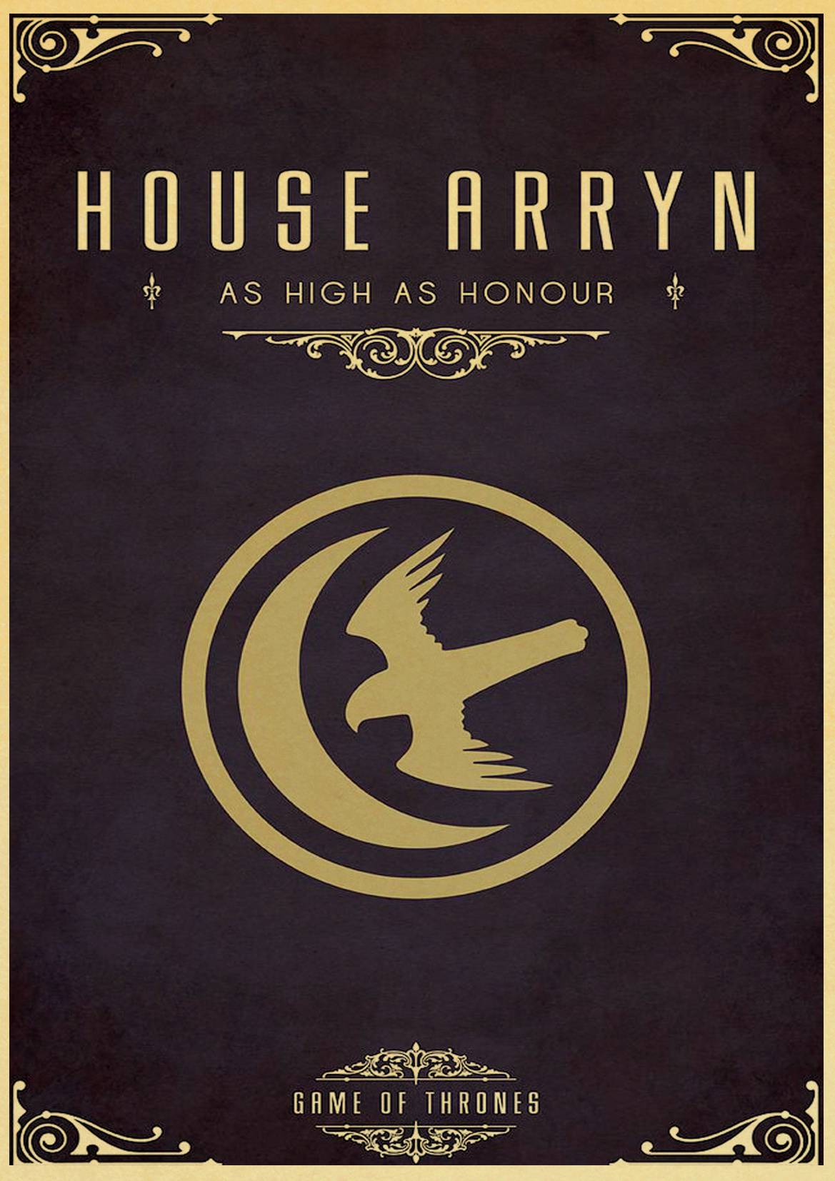 Game Thrones Classic Tv Series Vintage Kraft Print Paper Poster Wall Living Room Home No Frame 42x30 Cm 30x21 - 4