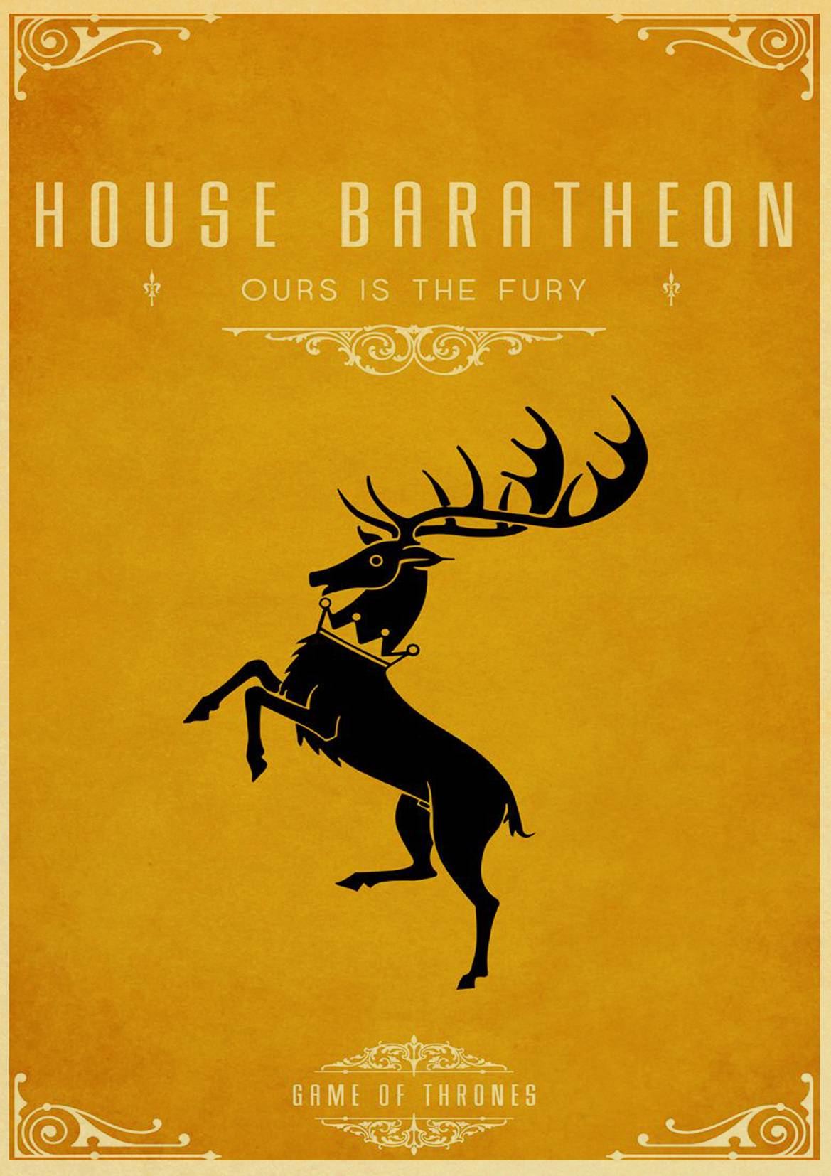 Game Thrones Classic Tv Series Vintage Kraft Print Paper Poster Wall Living Room Home No Frame 42x30 Cm 30x21 - 6