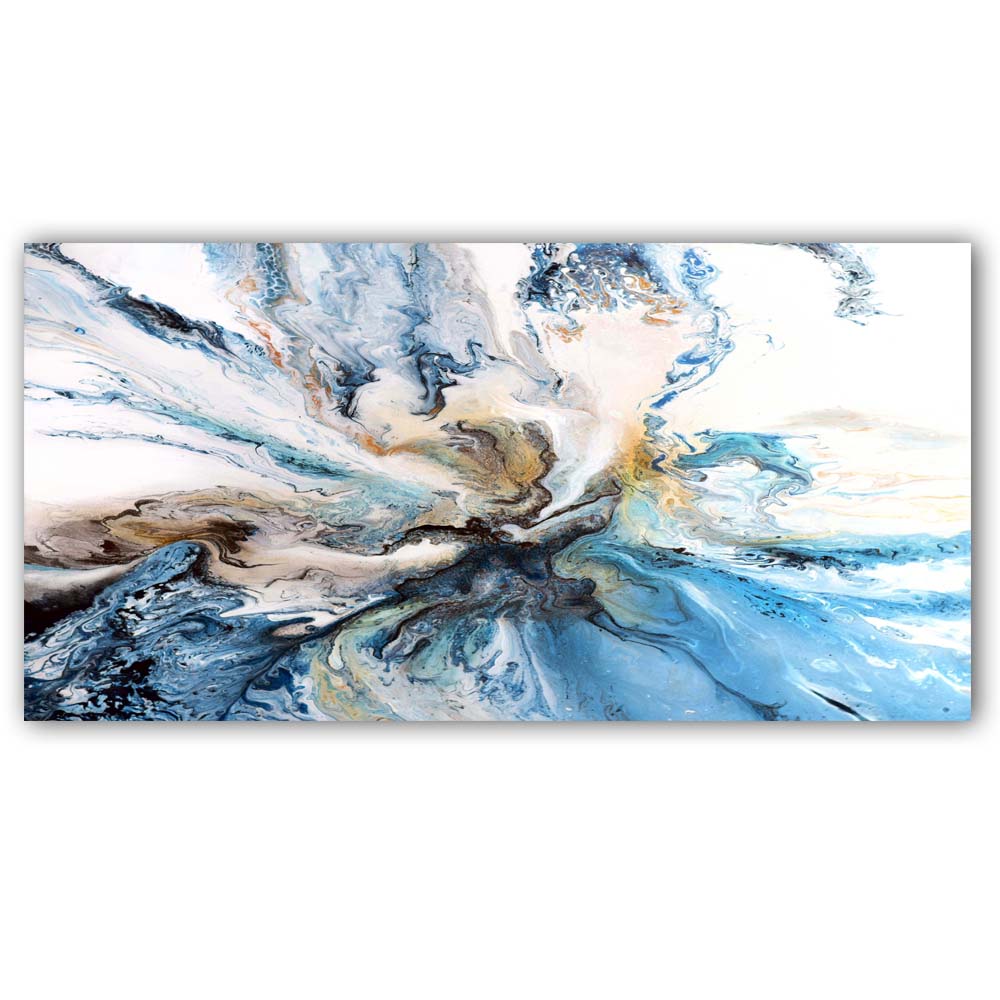 Wangart Modern Abstract Ocean Landscape Oil Painting Poster Large Colorful Canvas Wall Art For Living Room Unframed - 5