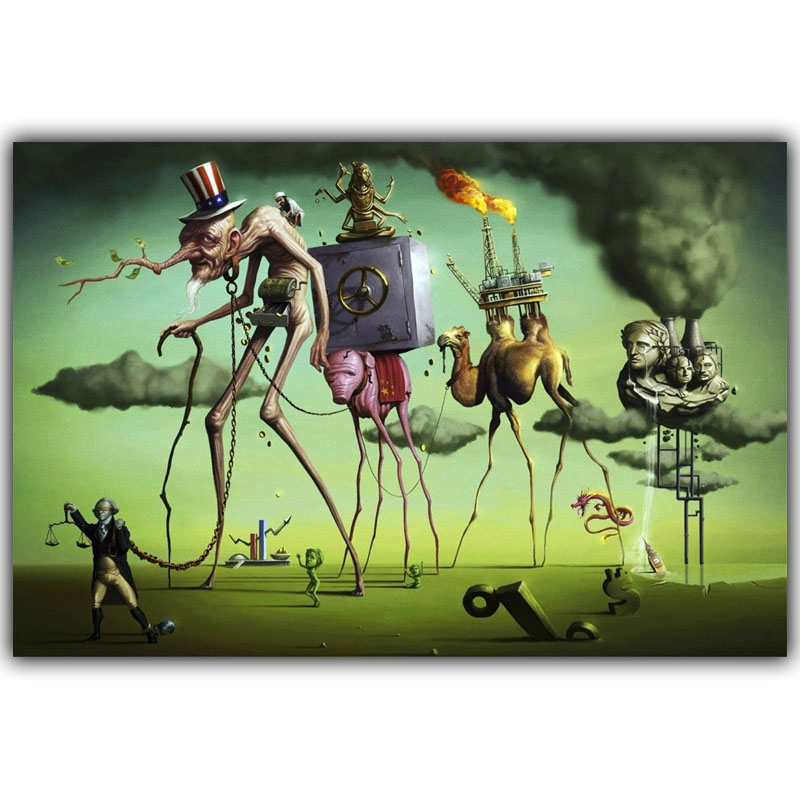 Salvador Dali Surrealism Abstract Painting Elephant Art Vintage Posters Photos Home Decoration 30x45cm 50x75cm - 2
