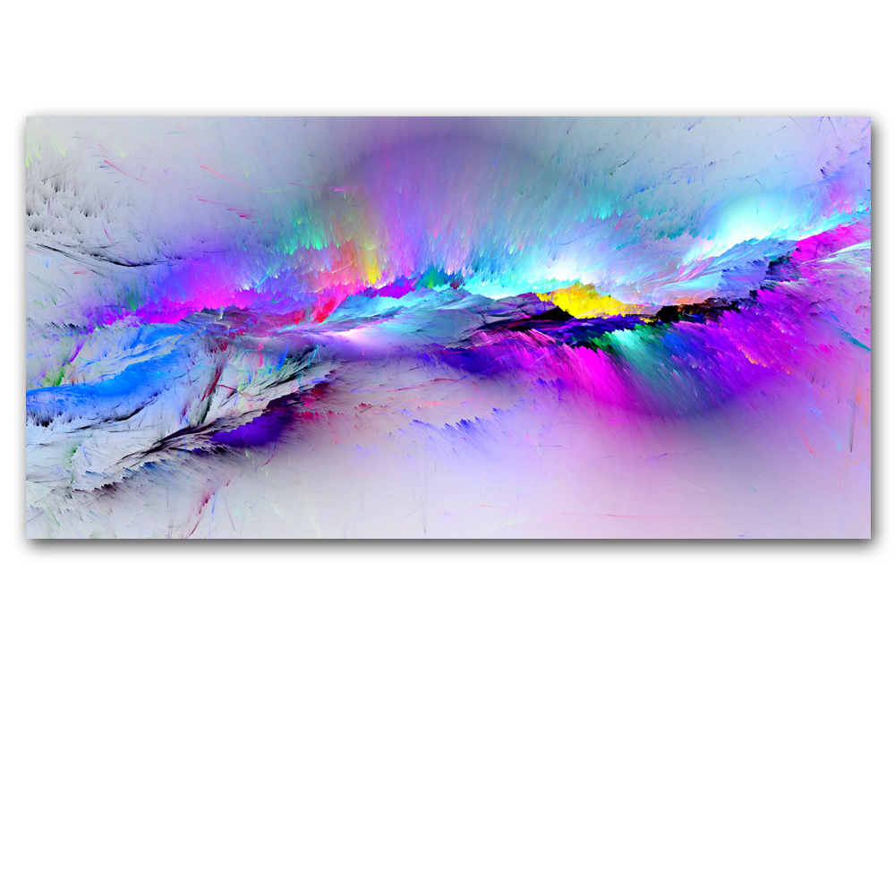 Colorful Clouds Abstract Painting Colors Art Canvas Wall Print Living Room Modern Decorative - 2