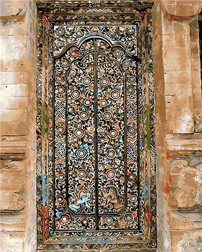 Oil Painting Colorful Door Creative Doors Home Picture By Numbers Handwork Room Decoration Wall Art - 2