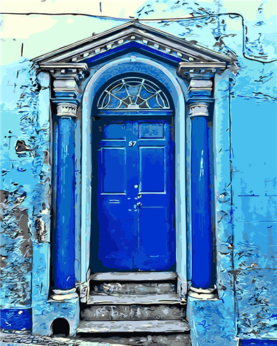 Oil Painting Colorful Door Creative Doors Home Picture By Numbers Handwork Room Decoration Wall Art - 3