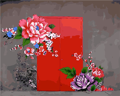 Oil Painting Colorful Door Creative Doors Home Picture By Numbers Handwork Room Decoration Wall Art - 5