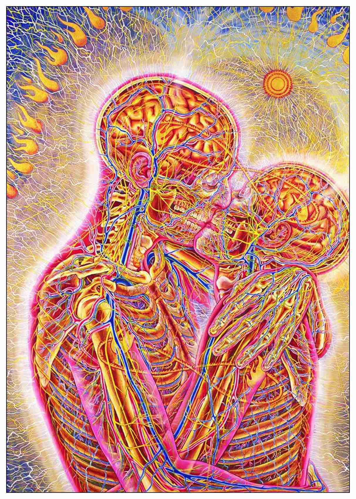 Psychedelic Trippy Tree Abstract Painting Vintage Paper Poster Wall Home Decoration 42x30 Cm 30x21 - 3