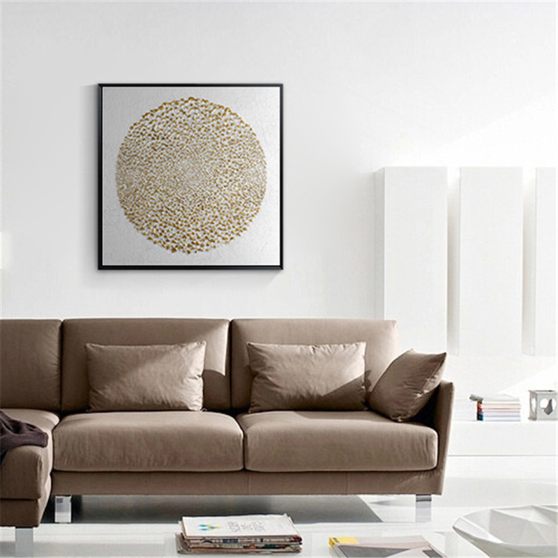 Classical Gold Abstract Print Home Wall Art Poster Living Room Picture Retro Vintage Minimalist Painting - 4