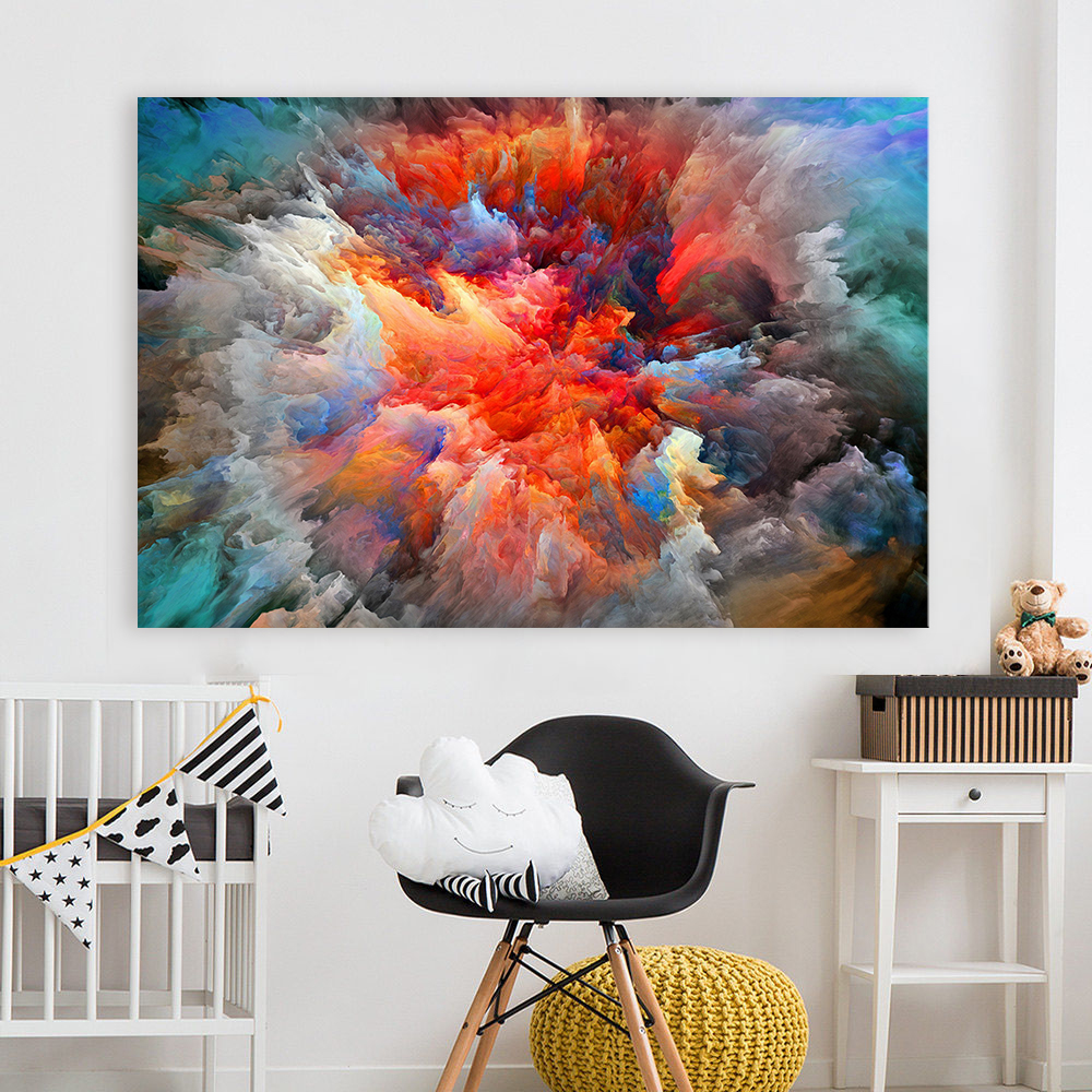 Hdartisan Modern Abstract Canvas Art Painting Colorful Clouds Wall Pictures Living Room Home Frameless - 6