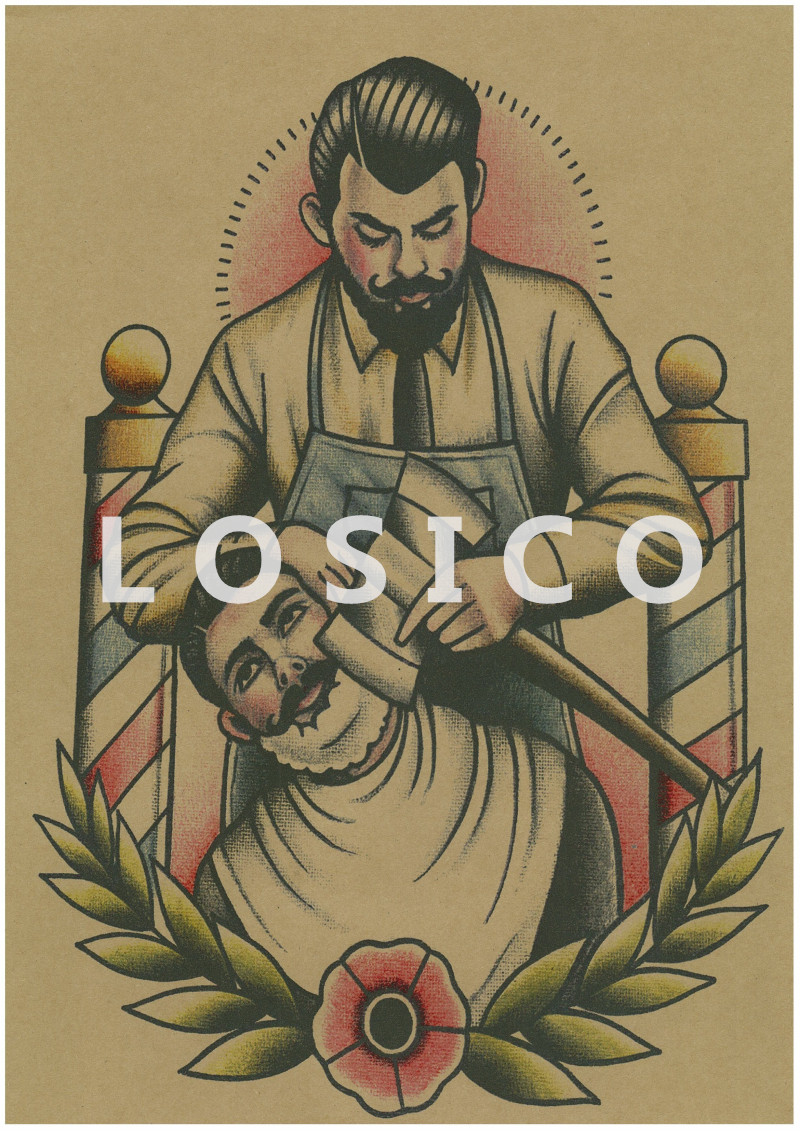 Vintage Hairdresser Tattoos Patterned Posters Kraft Paper Interior Painting Restoring Wall Sticker Barber Shop Home Decoration - 5