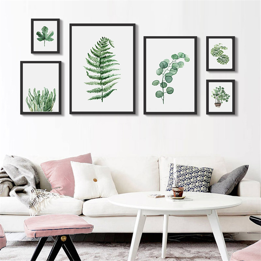 Cactus Decoration Watercolor Plant Leaf Posters And Prints Wall Art Canvas Painting Picture Living Room Home - 2