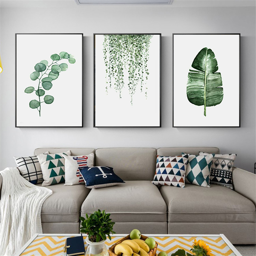 Cactus Decoration Watercolor Plant Leaf Posters And Prints Wall Art Canvas Painting Picture Living Room Home - 3